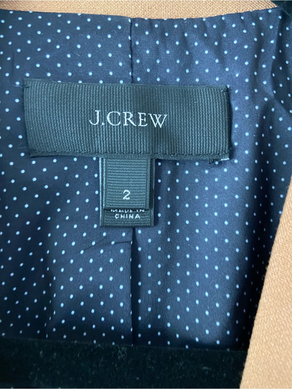 J.Crew Camel Shawl Collar Blazer Size 2 Tailored One Button Career Jacket - Picture 5 of 12